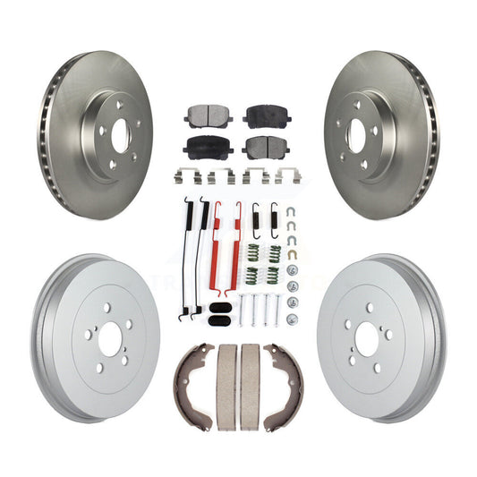 [Avant + Arrière] Kit de disque (revêtu) et plaquette (semi-métallique) de frein pour Toyota Matrix Pontiac Vibe KGF-101621