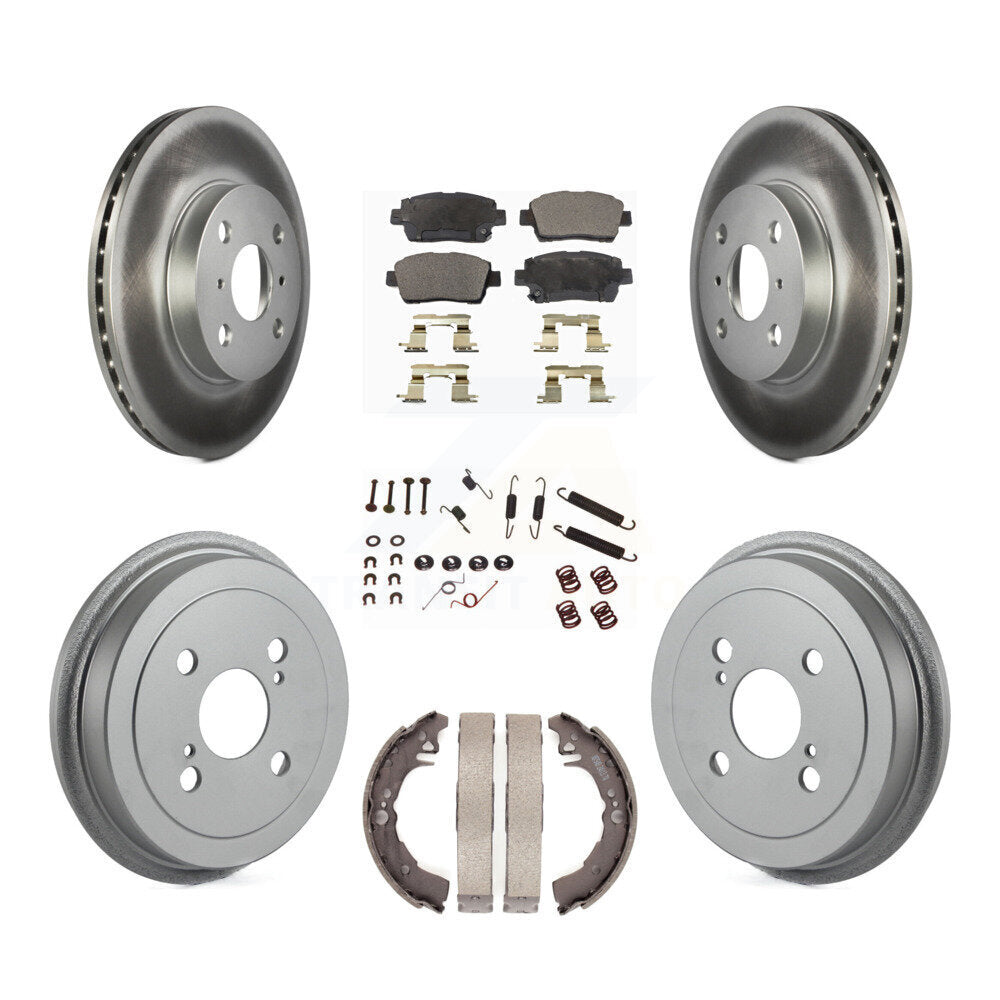 [Avant + Arrière] Kit de disque (revêtu) et plaquette (semi-métallique) de frein pour 2001-2005 Toyota Echo KGF-101624