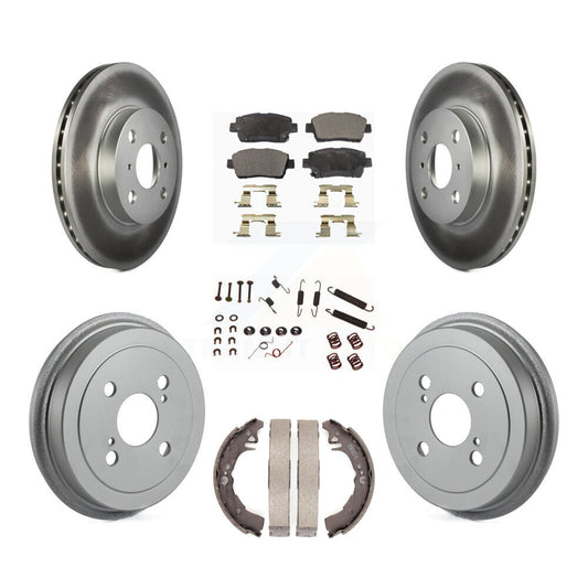 [Avant + Arrière] Kit de disque (revêtu) et plaquette (semi-métallique) de frein pour 2001-2005 Toyota Echo KGF-101624