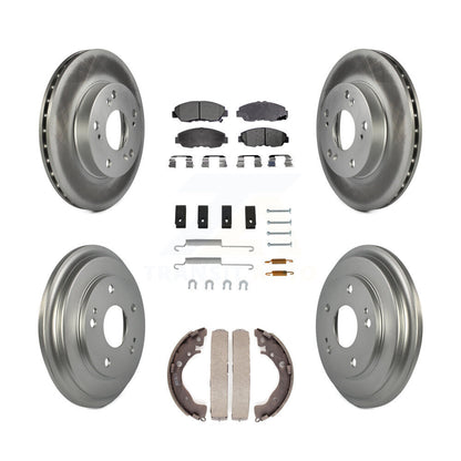 [Avant + Arrière] Kit de disque (revêtu) et plaquette (semi-métallique) de frein pour Honda Civic KGF-101626