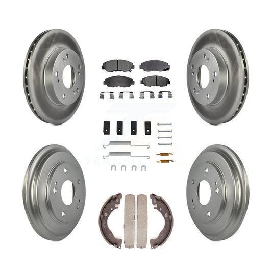 [Avant + Arrière] Kit de disque (revêtu) et plaquette (semi-métallique) de frein pour Honda Civic KGF-101626