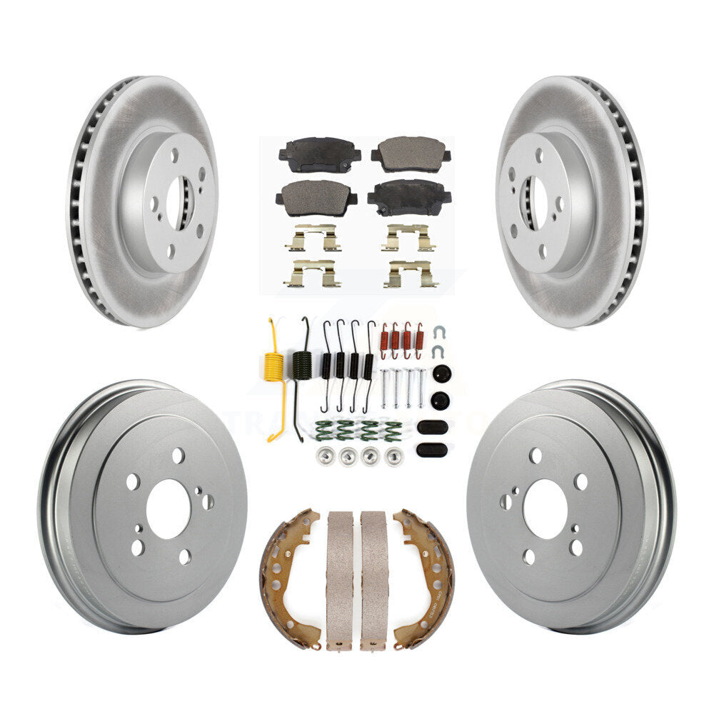 [Avant + Arrière] Kit de disque (revêtu) et plaquette (semi-métallique) de frein pour 2004-2007 Toyota Prius KGF-101629