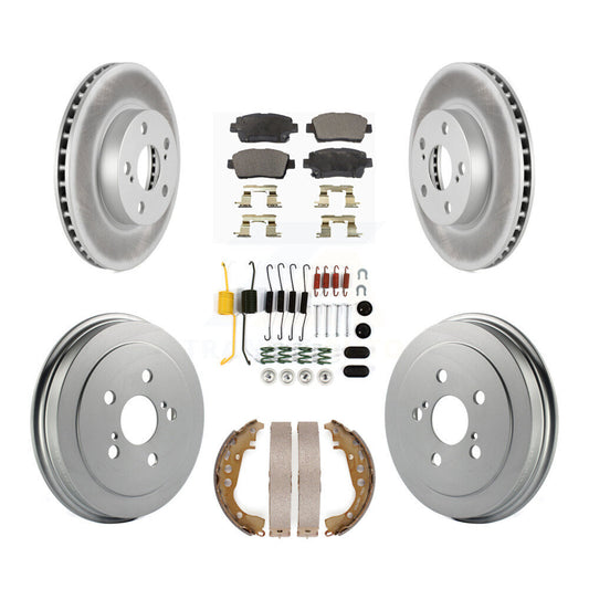 [Avant + Arrière] Kit de disque (revêtu) et plaquette (semi-métallique) de frein pour 2004-2007 Toyota Prius KGF-101629