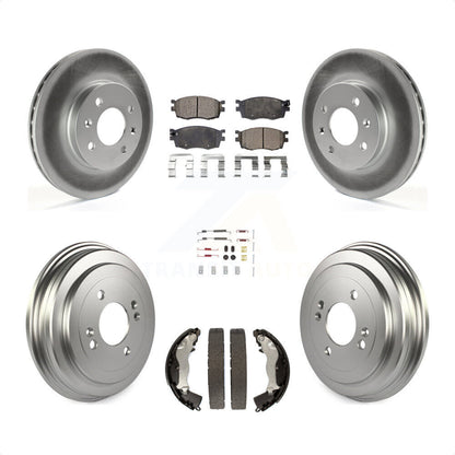 [Avant + Arrière] Kit de disque (revêtu) et plaquette (semi-métallique) de frein pour Hyundai Accent Kia Rio Rio5 KGF-101631 par Transit Auto