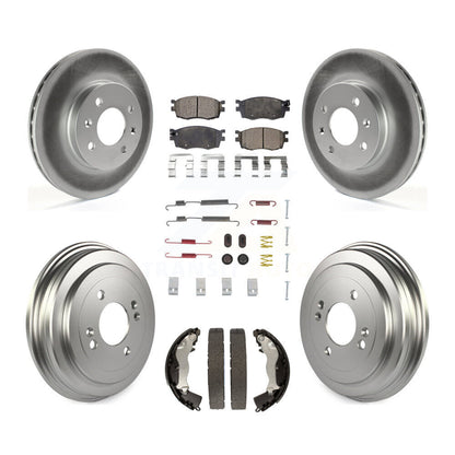 [Avant + Arrière] Kit de disque (revêtu) et plaquette (semi-métallique) de frein pour Hyundai Accent Kia Rio Rio5 KGF-101631