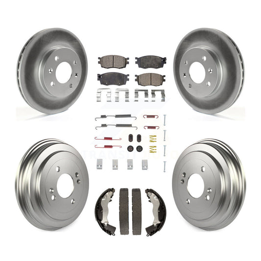 [Avant + Arrière] Kit de disque (revêtu) et plaquette (semi-métallique) de frein pour Hyundai Accent Kia Rio Rio5 KGF-101631
