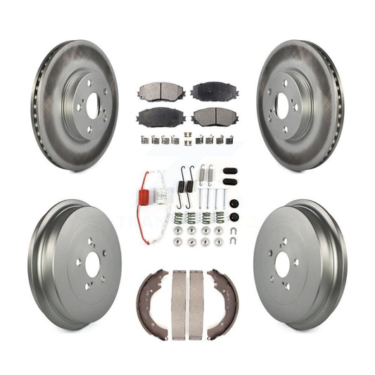 [Avant + Arrière] Kit de disque (revêtu) et plaquette (semi-métallique) de frein pour Toyota Corolla KGF-101634