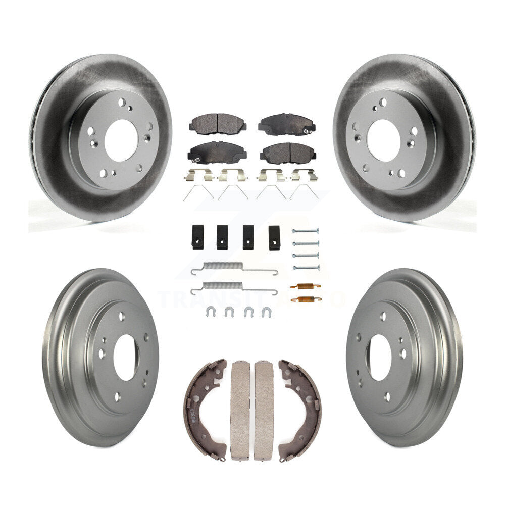 [Avant + Arrière] Kit de disque (revêtu) et plaquette (semi-métallique) de frein pour Honda Civic KGF-101637