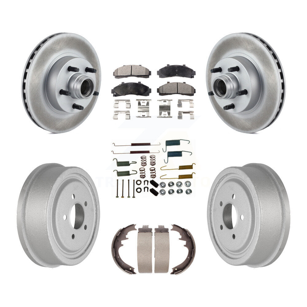 [Avant + Arrière] Kit de disque (revêtu) et plaquette (semi-métallique) de frein pour Ford Ranger avec 10" Diameter KGF-101639