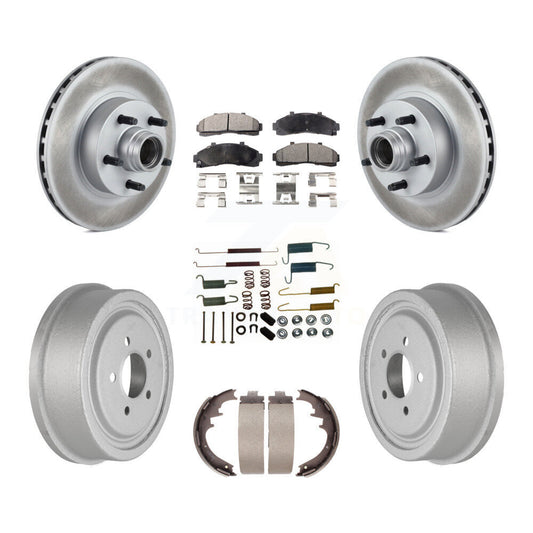 [Avant + Arrière] Kit de disque (revêtu) et plaquette (semi-métallique) de frein pour Ford Ranger avec 10" Diameter KGF-101639
