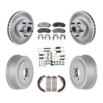 [Avant + Arrière] Kit de disque (revêtu) et plaquette (semi-métallique) de frein pour 2006-2009 Ford Ranger RWD avec 10" Diameter KGF-101640