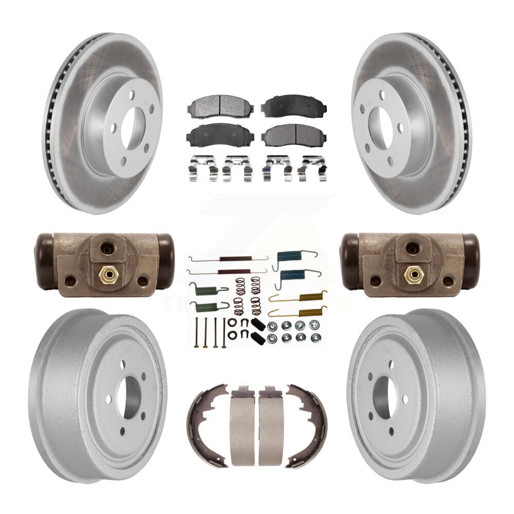 [Avant + Arrière] Kit de disque (revêtu) et plaquette (semi-métallique) de frein pour Ford Ranger Mazda B4000 avec 10" Diameter KGF-101646