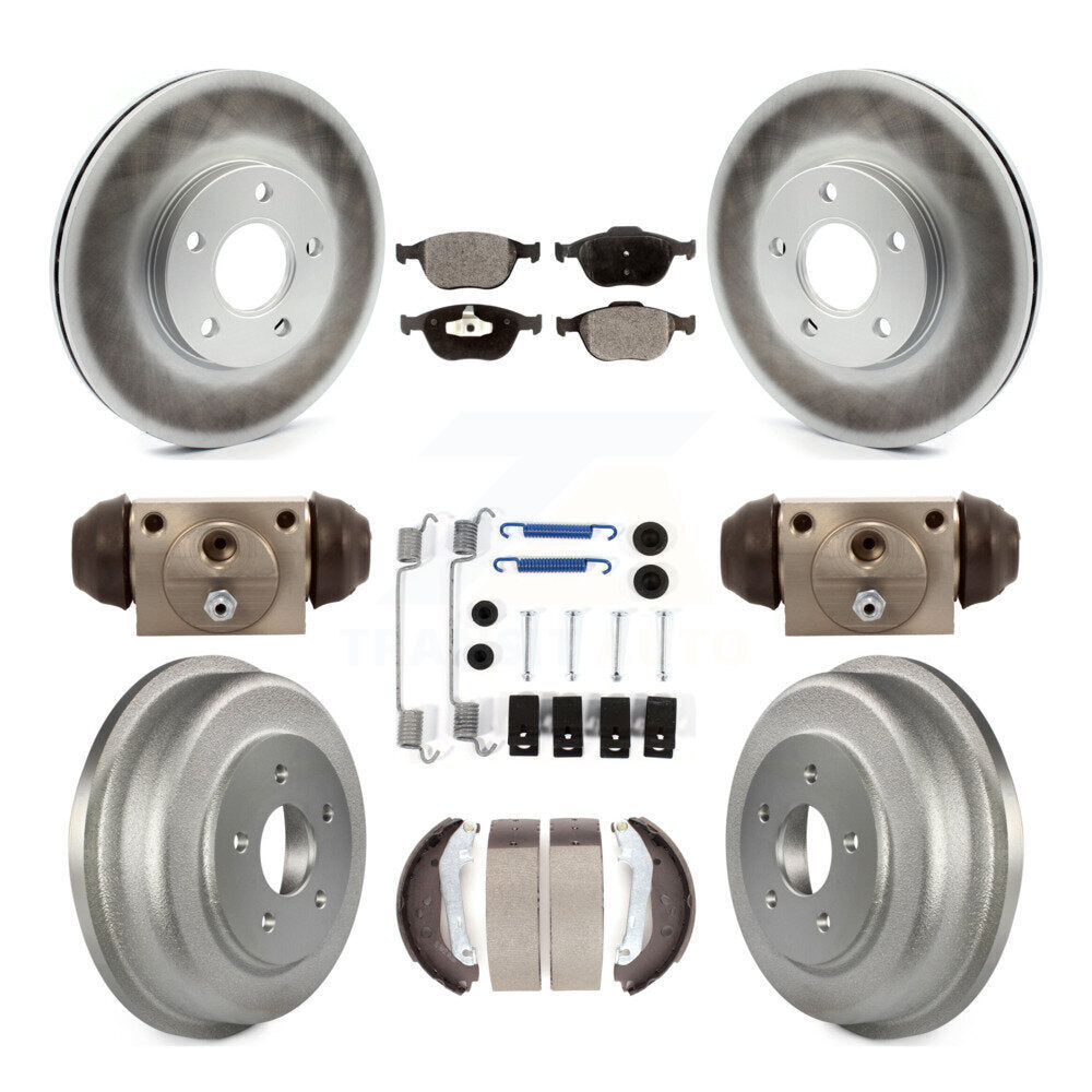 [Avant + Arrière] Kit de disque (revêtu) et plaquette (semi-métallique) de frein pour 2010-2013 Ford Connect KGF-101649