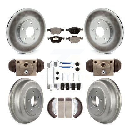[Avant + Arrière] Kit de disque (revêtu) et plaquette (semi-métallique) de frein pour 2010-2013 Ford Connect KGF-101649
