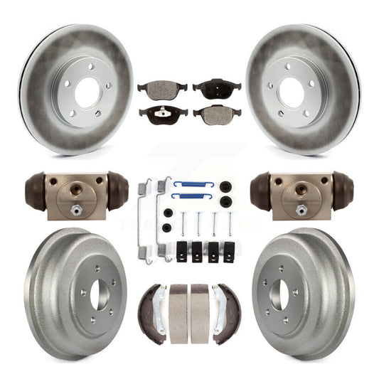 [Avant + Arrière] Kit de disque (revêtu) et plaquette (semi-métallique) de frein pour 2010-2013 Ford Connect KGF-101649