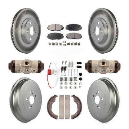 [Avant + Arrière] Kit de disque (revêtu) et plaquette (semi-métallique) de frein pour 2009-2013 Toyota Corolla KGF-101652