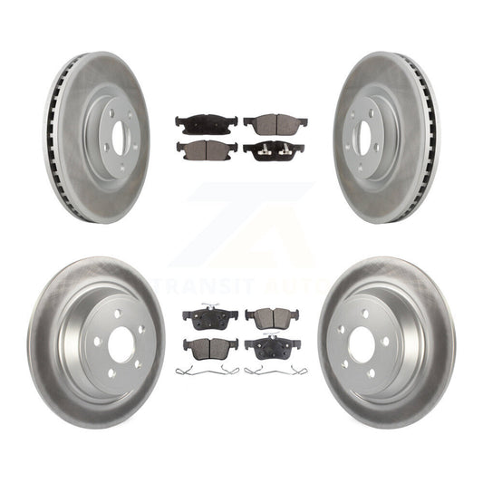[Avant + Arrière] Kit de disque (revêtu) et plaquette (semi-métallique) de frein pour Ford Edge KGF-101665