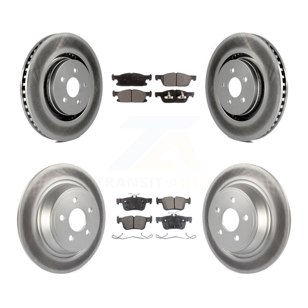 [Avant + Arrière] Kit de disque (revêtu) et plaquette (semi-métallique) de frein pour Ford Edge Lincoln MKX Nautilus KGF-101667
