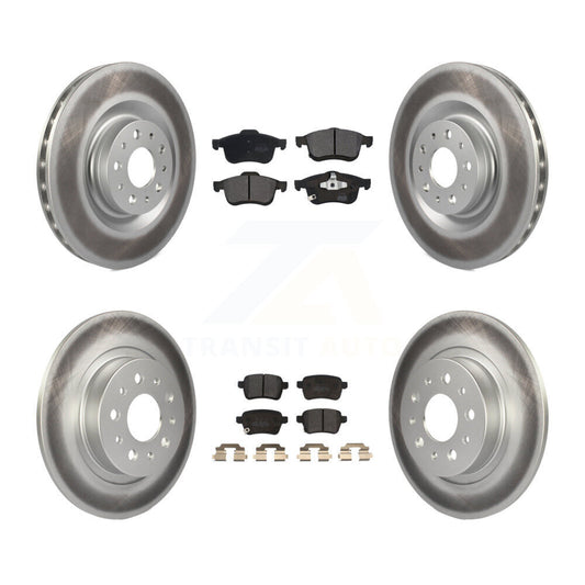 [Avant + Arrière] Kit de disque (revêtu) et plaquette (semi-métallique) de frein pour 2014-2020 Fiat 500L KGF-101668