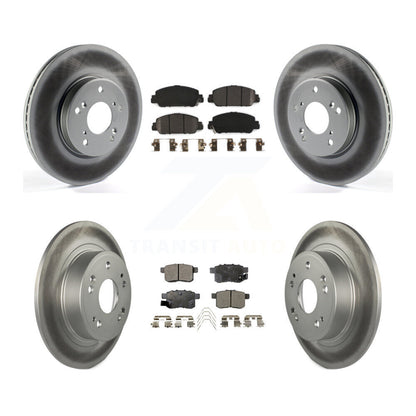 [Avant + Arrière] Kit de disque (revêtu) et plaquette (semi-métallique) de frein pour Honda Accord KGF-101672