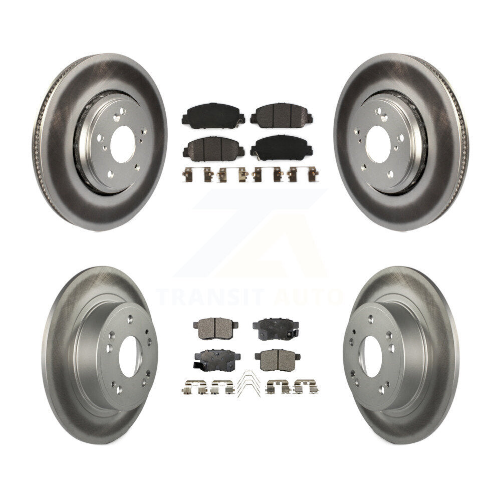 [Avant + Arrière] Kit de disque (revêtu) et plaquette (semi-métallique) de frein pour 2017 Honda Accord Hybrid EX-L Touring KGF-101673