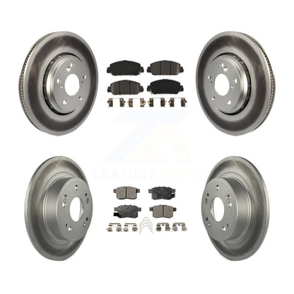 [Avant + Arrière] Kit de disque (revêtu) et plaquette (semi-métallique) de frein pour 2017 Honda Accord Hybrid EX-L Touring KGF-101673