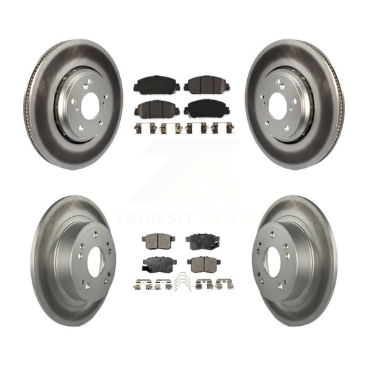 [Avant + Arrière] Kit de disque (revêtu) et plaquette (semi-métallique) de frein pour 2017 Honda Accord Hybrid EX-L Touring KGF-101673