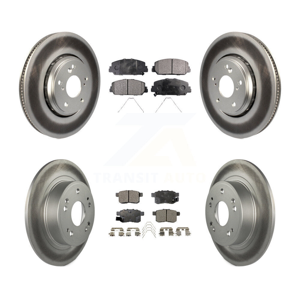 [Avant + Arrière] Kit de disque (revêtu) et plaquette (semi-métallique) de frein pour Honda Accord KGF-101674