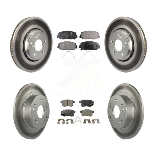 [Avant + Arrière] Kit de disque (revêtu) et plaquette (semi-métallique) de frein pour Honda Accord KGF-101674