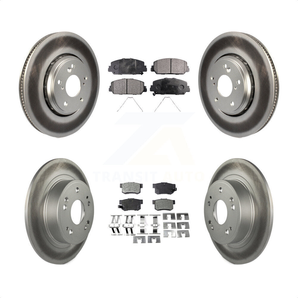 [Avant + Arrière] Kit de disque (revêtu) et plaquette (semi-métallique) de frein pour 2017-2022 Acura ILX KGF-101675 par Transit Auto