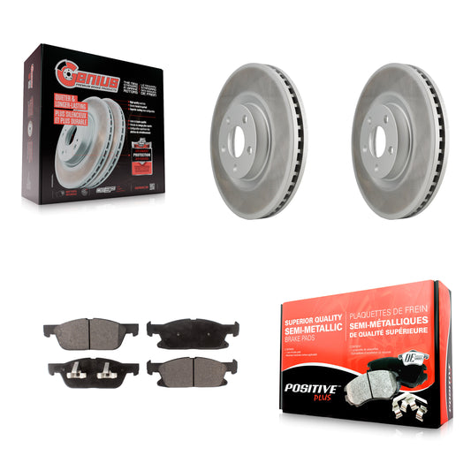 [Avant] Kit de disque (revêtu) et plaquette (semi-métallique) de frein pour Ford Edge KGF-101677