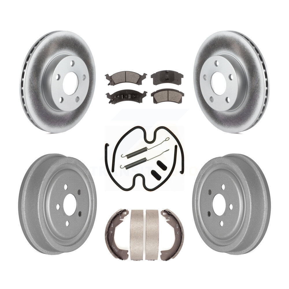 [Avant + Arrière] Kit de disque (revêtu) et plaquette (semi-métallique) de frein pour 2003 Chevrolet Cavalier avec 225mm x 45mm taille KGF-101686
