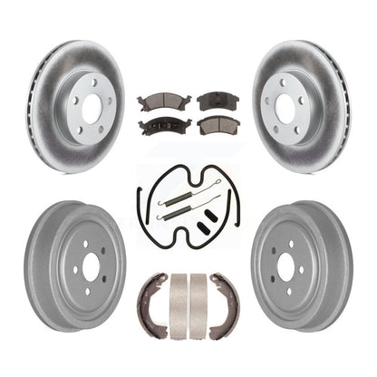 [Avant + Arrière] Kit de disque (revêtu) et plaquette (semi-métallique) de frein pour 2003 Chevrolet Cavalier avec 225mm x 45mm taille KGF-101686