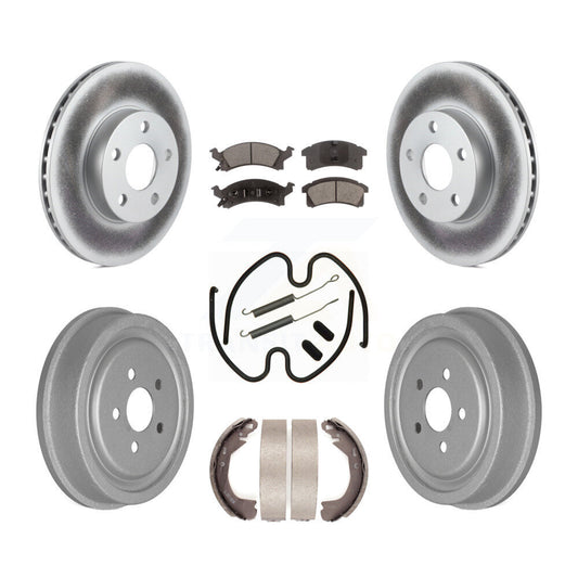 [Avant + Arrière] Kit de disque (revêtu) et plaquette (semi-métallique) de frein pour 2003 Chevrolet Cavalier avec 225mm x 45mm taille KGF-101686