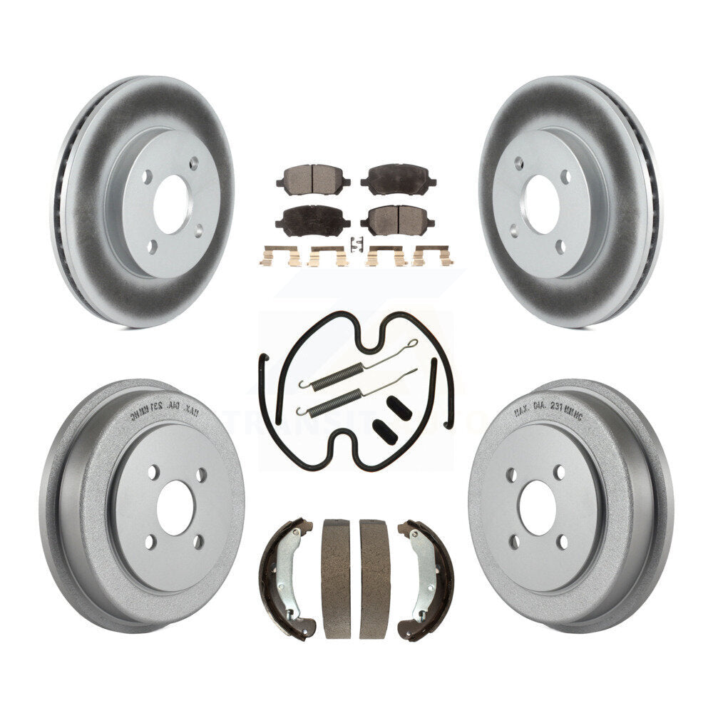 [Avant + Arrière] Kit de disque (revêtu) et plaquette (semi-métallique) de frein pour Chevrolet Cobalt Saturn Ion Pontiac Pursuit KGF-101687