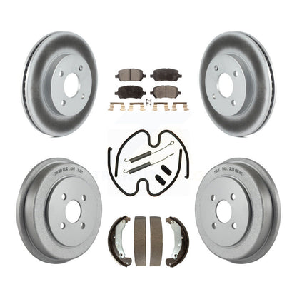 [Avant + Arrière] Kit de disque (revêtu) et plaquette (semi-métallique) de frein pour Chevrolet Cobalt Saturn Ion Pontiac Pursuit KGF-101687