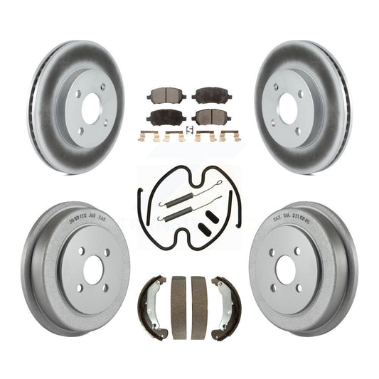 [Avant + Arrière] Kit de disque (revêtu) et plaquette (semi-métallique) de frein pour Chevrolet Cobalt Saturn Ion Pontiac Pursuit KGF-101687