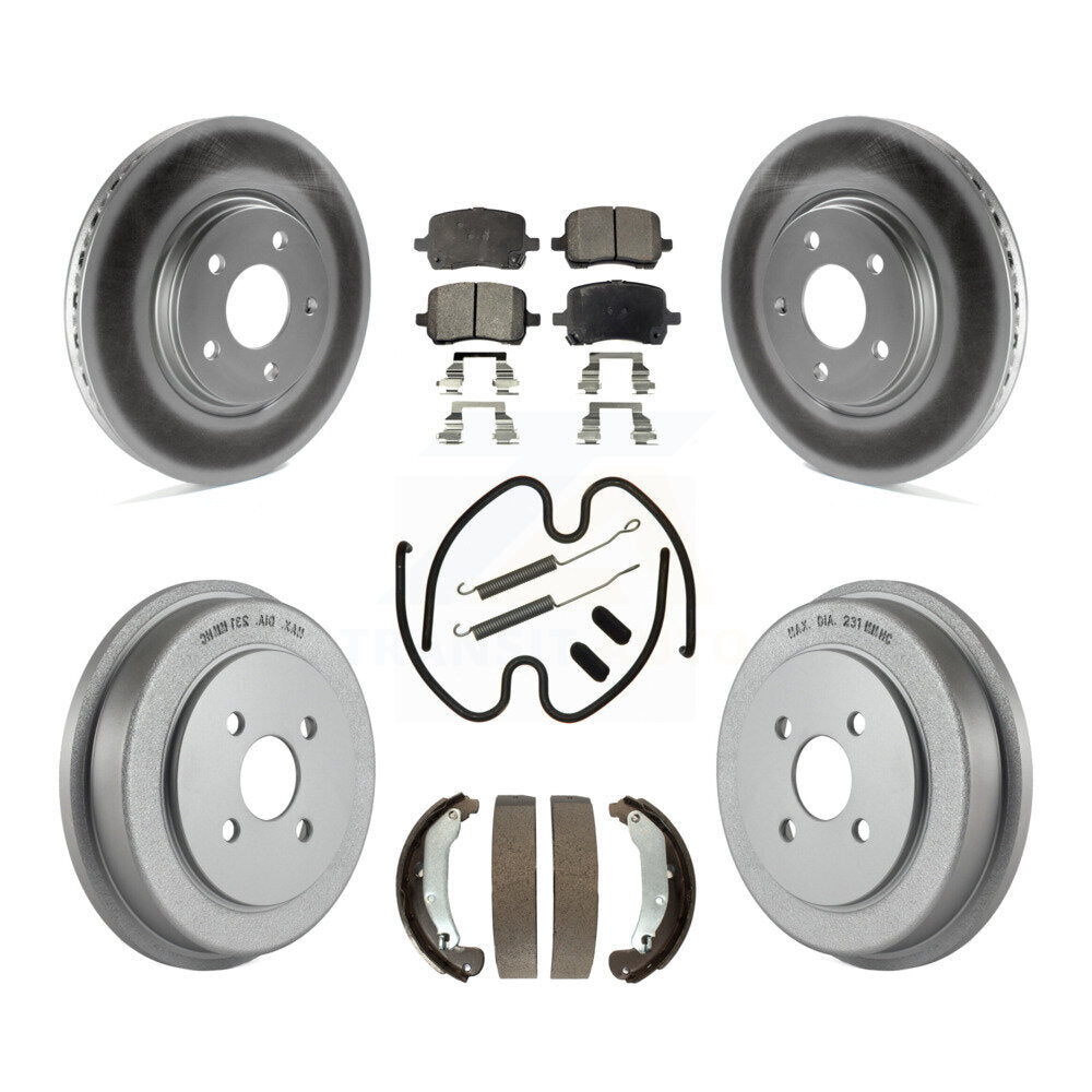 [Avant + Arrière] Kit de disque (revêtu) et plaquette (semi-métallique) de frein pour 2006 Pontiac Pursuit avec Brakes KGF-101689