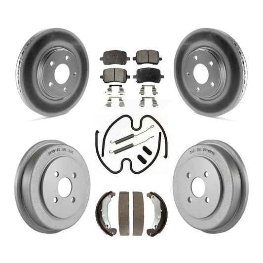 [Avant + Arrière] Kit de disque (revêtu) et plaquette (semi-métallique) de frein pour 2006 Pontiac Pursuit avec Brakes KGF-101689