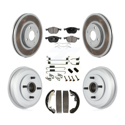 [Avant + Arrière] Kit de disque (revêtu) et plaquette (semi-métallique) de frein pour 2005-2007 Ford Focus Wheel Bearing Includes KGF-101697