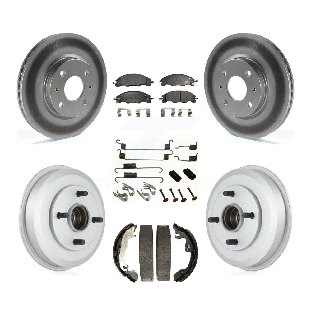 [Avant + Arrière] Kit de disque (revêtu) et plaquette (semi-métallique) de frein pour 2008 Ford Focus Wheel Bearing Includes KGF-101698
