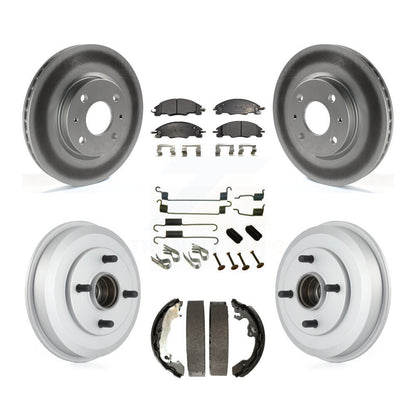 [Avant + Arrière] Kit de disque (revêtu) et plaquette (semi-métallique) de frein pour 2008 Ford Focus Wheel Bearing Includes KGF-101698