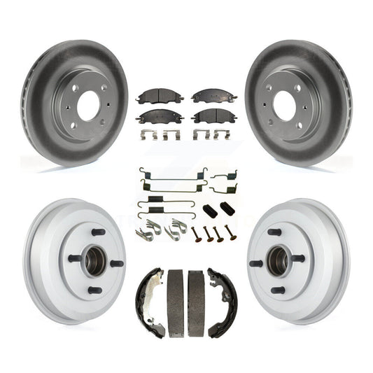 [Avant + Arrière] Kit de disque (revêtu) et plaquette (semi-métallique) de frein pour 2008 Ford Focus Wheel Bearing Includes KGF-101698