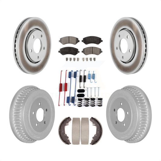 [Avant + Arrière] Kit de disque (revêtu) et plaquette (semi-métallique) de frein pour Dodge Chrysler Town & Country Grand Caravan Voyager KGF-101699 par Transit Auto