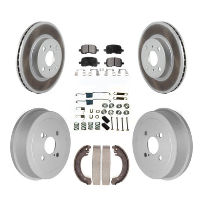 [Avant + Arrière] Kit de disque (revêtu) et plaquette (semi-métallique) de frein pour 2002 Toyota Corolla From 04 02 KGF-101701