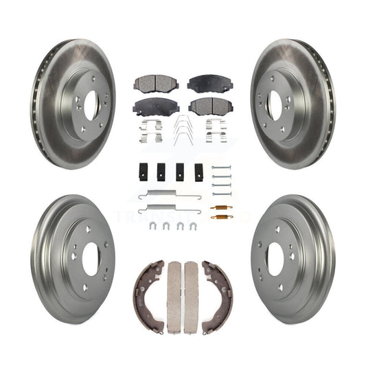 [Avant + Arrière] Kit de disque (revêtu) et plaquette (semi-métallique) de frein pour Honda Civic KGF-101702