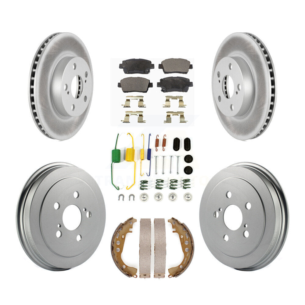 [Avant + Arrière] Kit de disque (revêtu) et plaquette (semi-métallique) de frein pour 2008 Toyota Prius KGF-101705