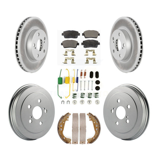 [Avant + Arrière] Kit de disque (revêtu) et plaquette (semi-métallique) de frein pour 2008 Toyota Prius KGF-101705
