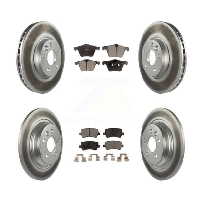 [Avant + Arrière] Kit de disque (revêtu) et plaquette (semi-métallique) de frein pour 2008 Volvo V70 avec 300mm Diameter Rotor KGF-101711