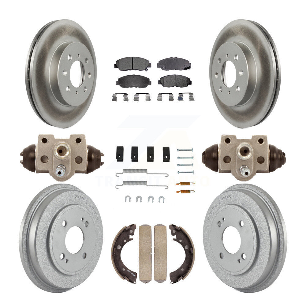 [Avant + Arrière] Kit de disque (revêtu) et plaquette (semi-métallique) de frein pour Honda Civic KGF-101717